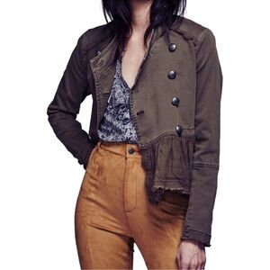 Free People Flares Hem Military Jacket (2), Size XS, Black (1) and Green (1)